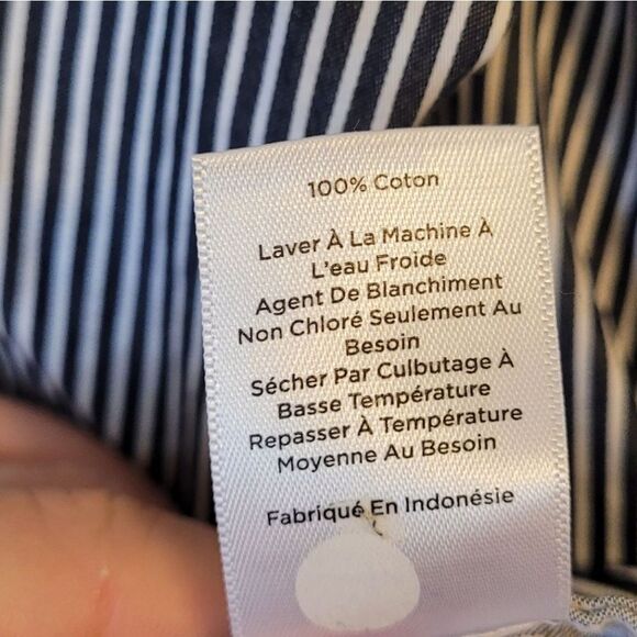 Talbots Plus Women's Black And White Stripe Cotton Tunic Size 3X - Picture 6 of 6